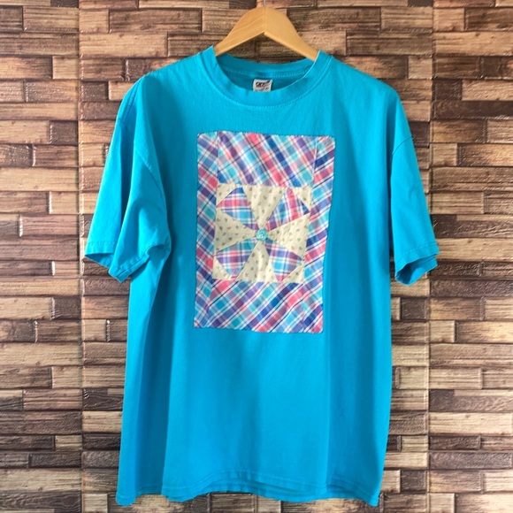 Vintage Teal XL Anvil 80’s Handmade T Shirt - Picture 1 of 8